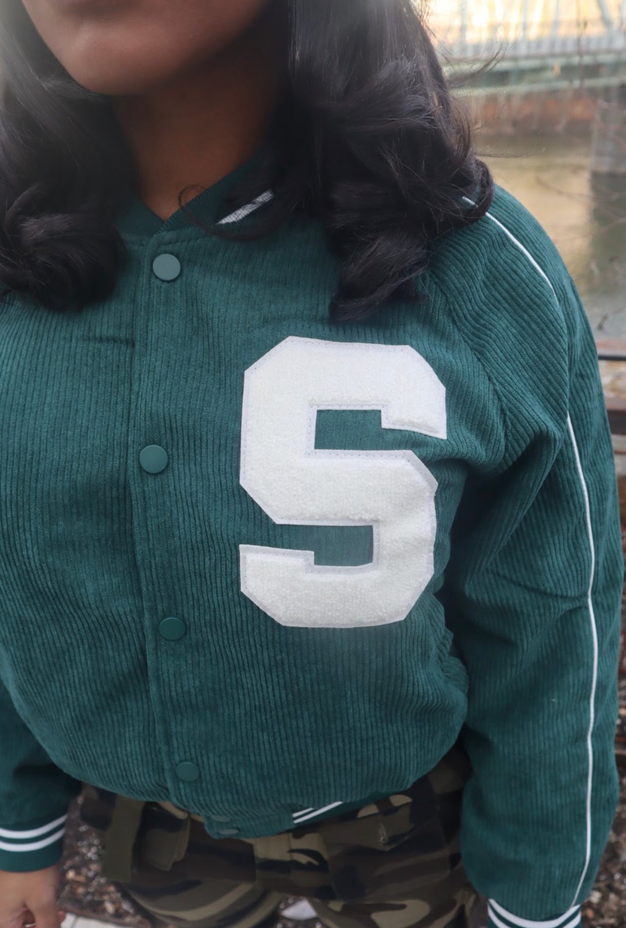 S On My Chest Varsity Jacket