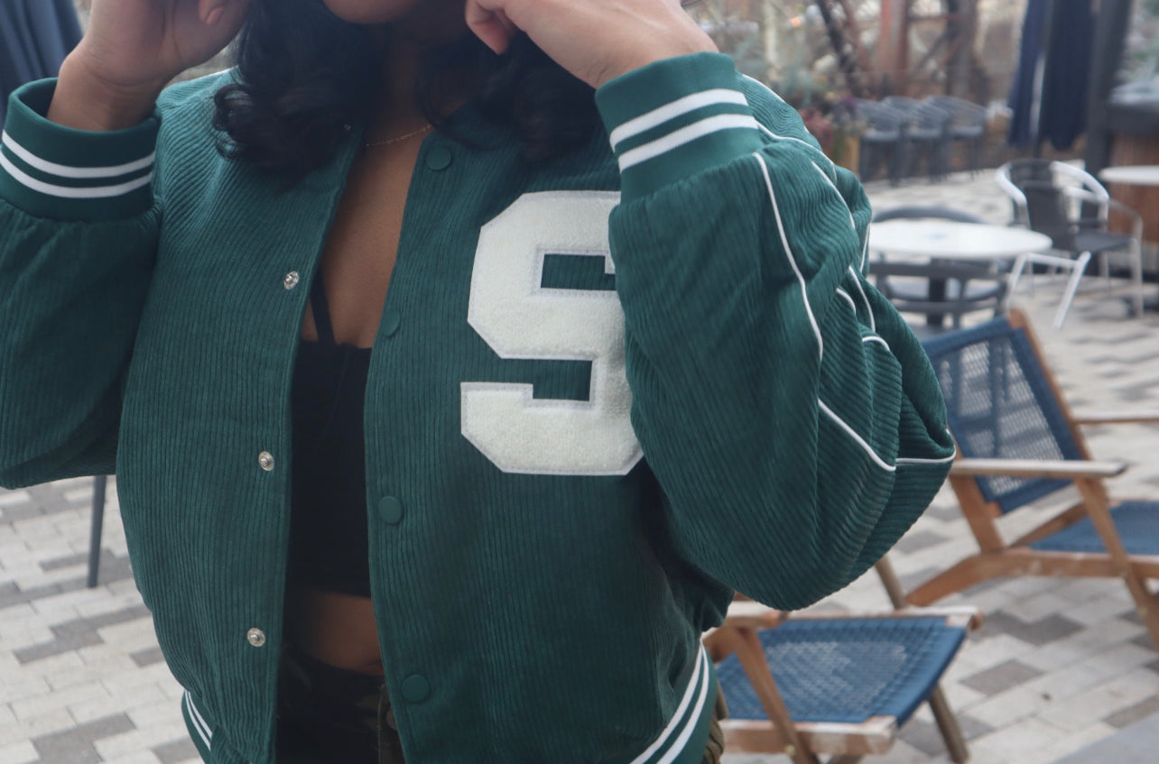S On My Chest Varsity Jacket